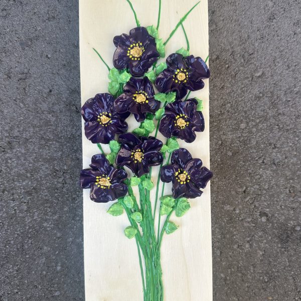 Midnight Blue Bouquet on Wood