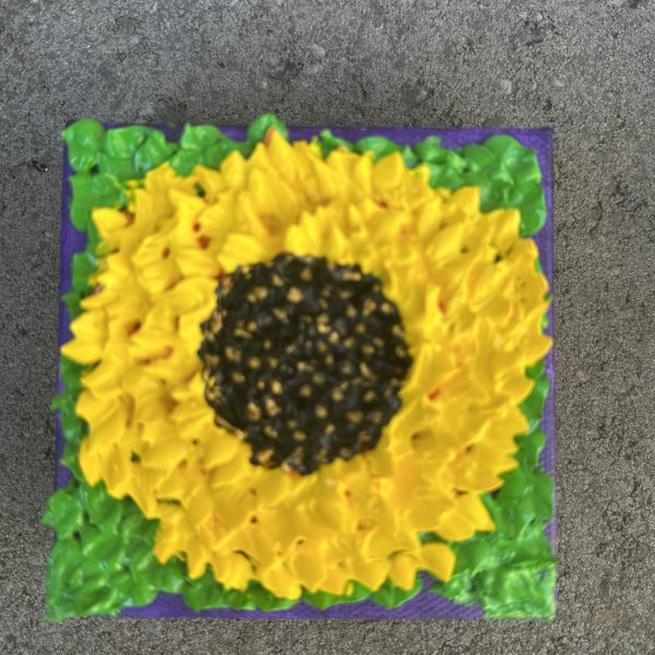 3D Floral Artwork - 4x4inch canvas